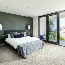  vibes area rug bedroom in colour platinum