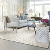 fairwater area rug in living room in colour ivory