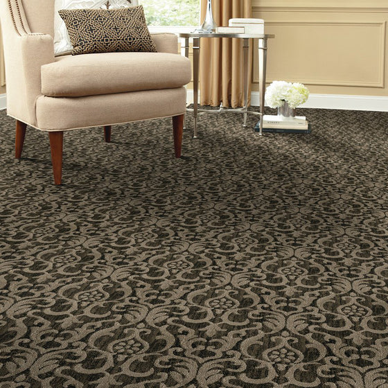 indus area rug living room in colour earl grey